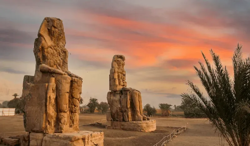 Magic I Nile Cruise visiting Colossi of Memnon in Luxor Egypt